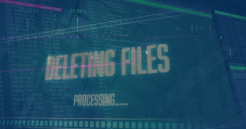 Digital File Deletion Process with Data Overlay - Download Free Stock Images Pikwizard.com