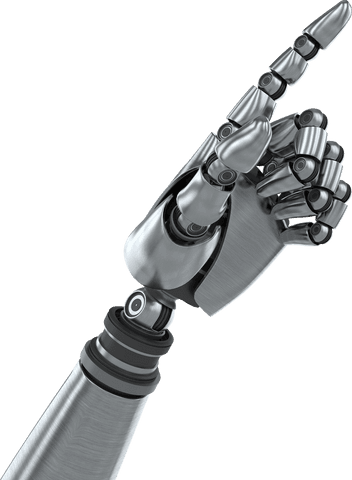Transparent Metallic Robotic Arm Gesturing Upward - Download Free Stock Videos Pikwizard.com