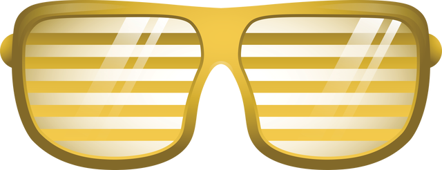 Yellow Striped Eyeglasses Isolated on Transparent Background - Download Free Stock Videos Pikwizard.com