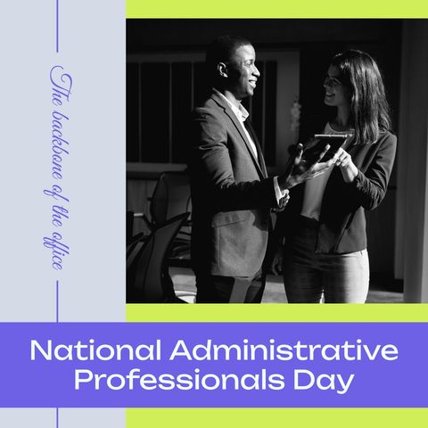 Celebrating National Administrative Professionals Day at Workplace - Download Free Stock Templates Pikwizard.com
