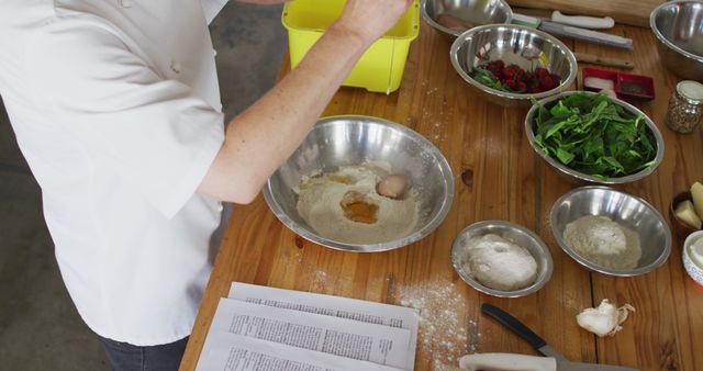 Chef Preparing Ingredients for Organic Vegetarian Dish - Download Free Stock Images Pikwizard.com