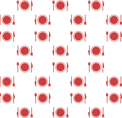 Red Plate and Cutlery Pattern on Transparent Background - Download Free Stock Videos Pikwizard.com