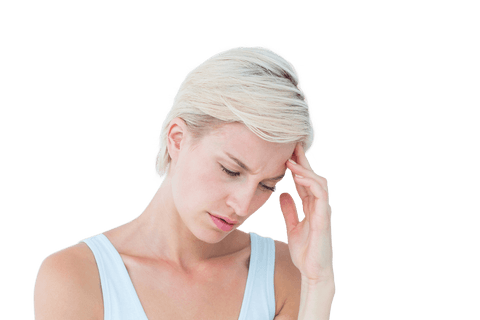 Young Woman Holding Head in Pain Transparent Background - Download Free Stock Videos Pikwizard.com