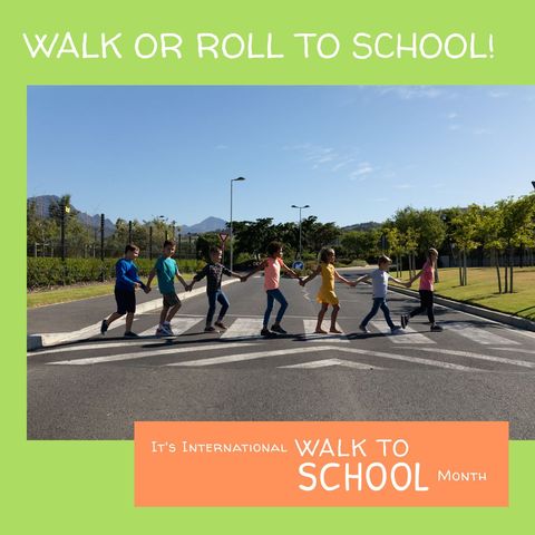 Children Crossing Road for Walk to School Day Celebration - Download Free Stock Templates Pikwizard.com