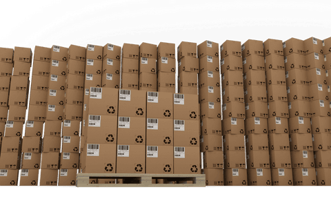 large transparent stack of cardboard boxes on wooden pallet - Download Free Stock Videos Pikwizard.com