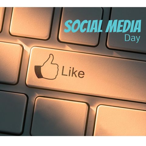 celebrating social media day with futuristic keyboard - Download Free Stock Templates Pikwizard.com