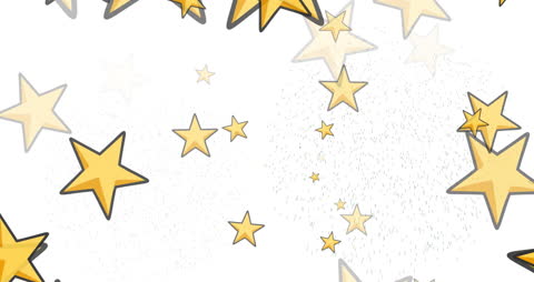 Falling Stars Animated Background on White
