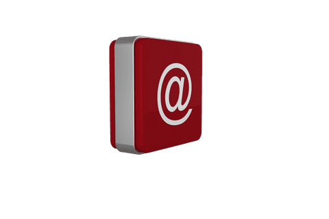 Red Digital Tablet with At Symbol on Transparent Background - Download Free Stock Videos Pikwizard.com