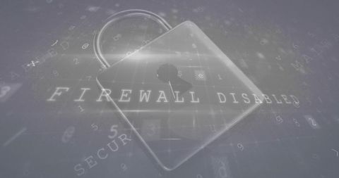 Cybersecurity Concept with Disabled Firewall Warning - Download Free Stock Images Pikwizard.com