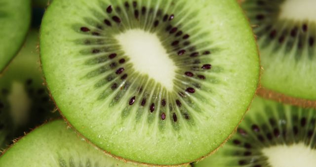 Close-Up of Fresh Sliced Kiwi Fruit - Download Free Stock Images Pikwizard.com