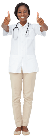 confident nurse giving thumbs up in transparent background - Download Free Stock Videos Pikwizard.com