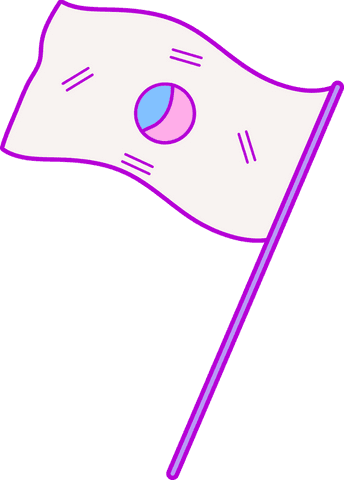 stylized two-tone emblem flag on transparent background, symbolic graphic - Download Free Stock Videos Pikwizard.com