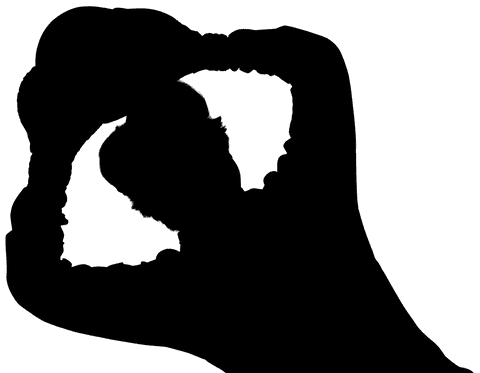 Transparent silhouette of male goalkeeper vector