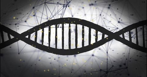 Futuristic DNA Strand with Digital Connections - Download Free Stock Images Pikwizard.com