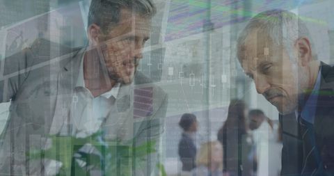 Business Discussion amidst Data Analytics Interface - Download Free Stock Images Pikwizard.com