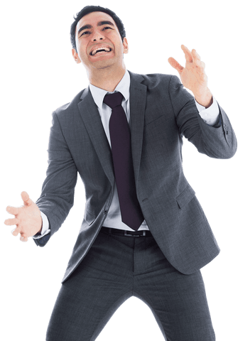 cheerful hispanic businessman expressing joy on transparent background - Download Free Stock Videos Pikwizard.com