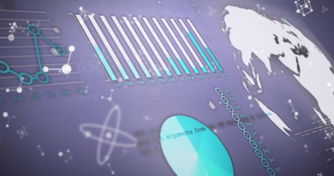 Abstract Data Visualization with Graphs and Molecular Structures - Download Free Stock Images Pikwizard.com