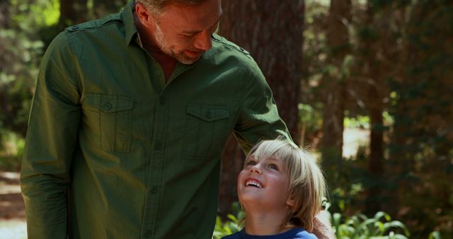 Father and Son Bonding in Nature - Download Free Stock Images Pikwizard.com