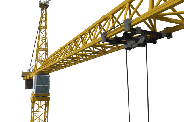 Studio Shoot Transparent Structure Detail Yellow Construction Crane - Download Free Stock Videos Pikwizard.com