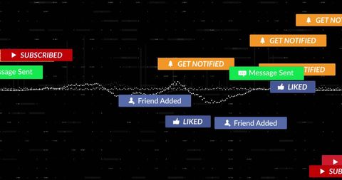 Dynamic Social Media Notifications and Analytics Concept - Download Free Stock Images Pikwizard.com
