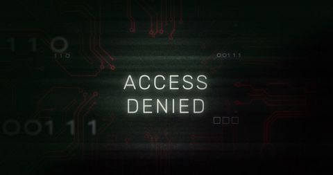 Access Denied Message Over Digital Circuitry Background - Download Free Stock Images Pikwizard.com