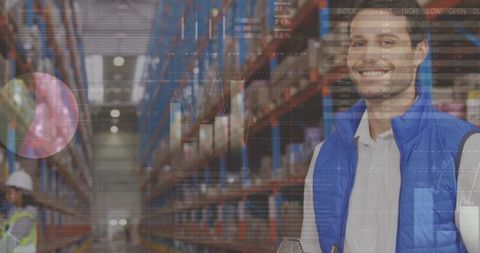 Efficiency and Data Management in Modern Warehouse Operations - Download Free Stock Images Pikwizard.com