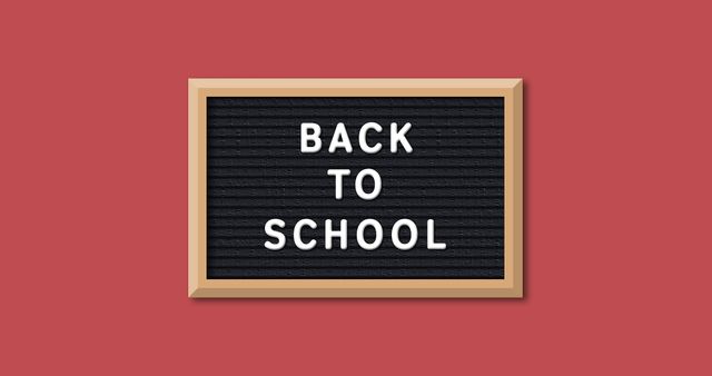 Back to School Message on Letter Board with Red Background for Educational Theme - Download Free Stock Images Pikwizard.com