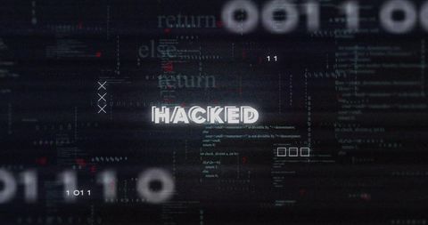 hacked system alert with digital code background - Download Free Stock Images Pikwizard.com