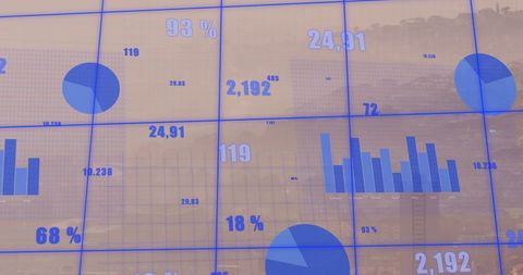 Data Visualization Technology over Cityscape - Download Free Stock Images Pikwizard.com