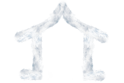 cloud house symbol on transparent background for real estate concepts - Download Free Stock Videos Pikwizard.com