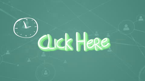 Digital Interface with 'Click Here' Text Overlay