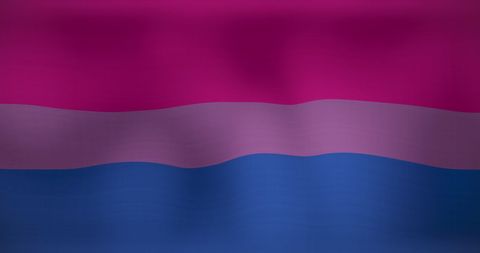 Waving bisexual pride flag displaying true colors