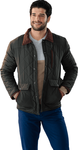 Smiling Man in Quilted Jacket with Hands in Pockets - Download Free Stock Videos Pikwizard.com