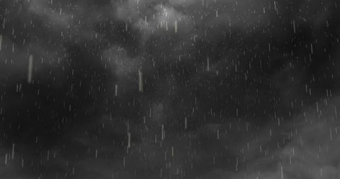 Heavy Rainfall Obscuring Stormy Sky with Lightning Bolts - Download Free Stock Images Pikwizard.com