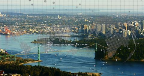 Digital Finance Integration Over Urban Landscape - Download Free Stock Images Pikwizard.com