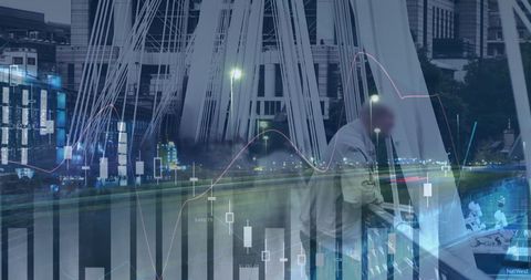 Abstract Financial Data Interface in Urban Setting - Download Free Stock Images Pikwizard.com
