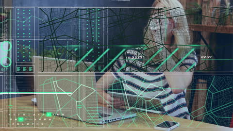 Data Analysis and Technology Concept with Businesswoman