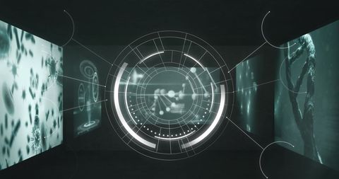 Futuristic Medical Data Processing Interface with Scanner - Download Free Stock Images Pikwizard.com