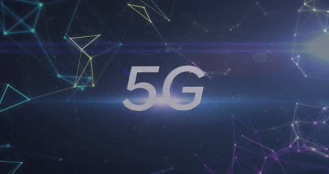 Futuristic 5G Technology with Digital Network Background