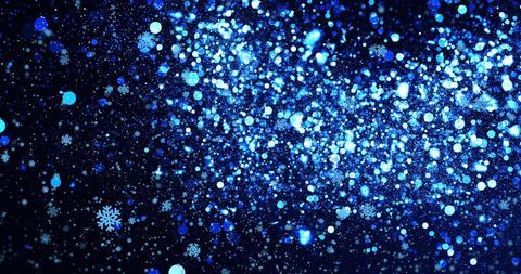 Magical Blue Snowflakes and Stars on Dark Background - Download Free Stock Images Pikwizard.com