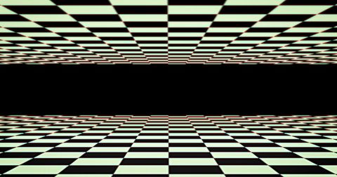 Surreal Checkerboard Illusion with Moving Grids