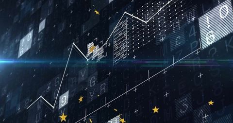 Innovative finance chart overlay on digital interface