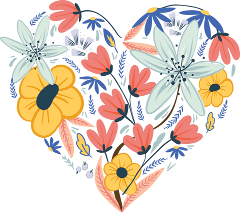 transparent flower heart illustration with vibrant colors - Download Free Stock Videos Pikwizard.com