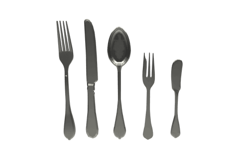 transparent silver cutlery set including forks, knives, spoons - Download Free Stock Videos Pikwizard.com