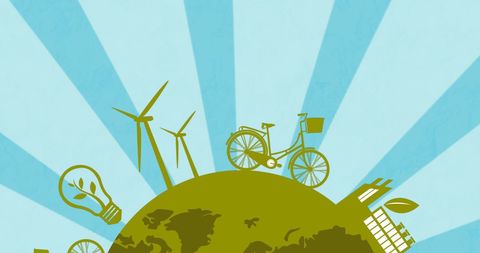 Concept of Global Sustainability and Renewable Energies - Download Free Stock Images Pikwizard.com