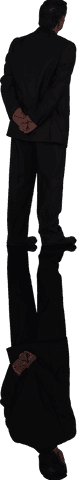 businessman standing backwards on transparent background - Download Free Stock Videos Pikwizard.com