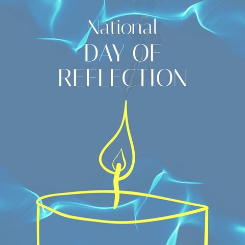 Serene Candle with National Day of Reflection Text - Download Free Stock Templates Pikwizard.com