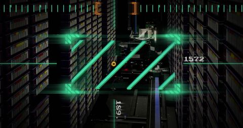 Futuristic Digital Data Processing in Dimly Lit Server Room - Download Free Stock Images Pikwizard.com
