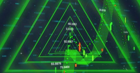 Conceptual Digital Stock Market Graphics with Green and Red Patterns - Download Free Stock Images Pikwizard.com