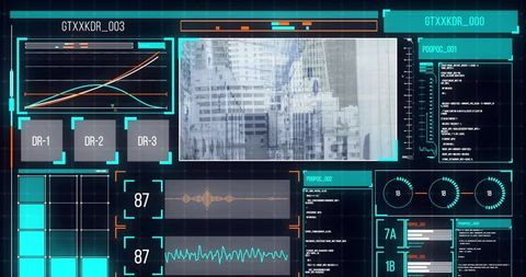 futuristic data interface with holographic cityscape overlay - Download Free Stock Images Pikwizard.com